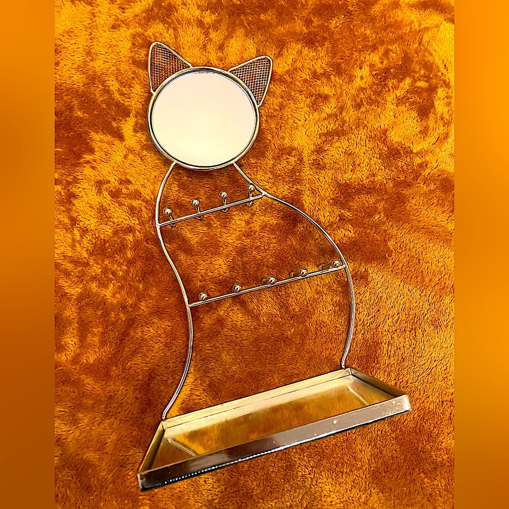 Cat-Shaped Gold Jewelry Holder - NWOT, 12”